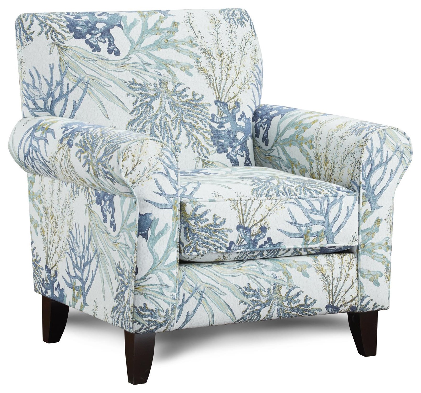 Teal print accent chair cheap
